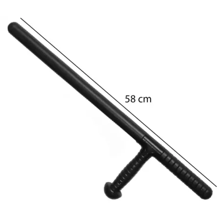 Porra de policía con agarradera color negro para jóvenes y adulto, complementos para carnaval, halloween y celebraciones. 58 x 1