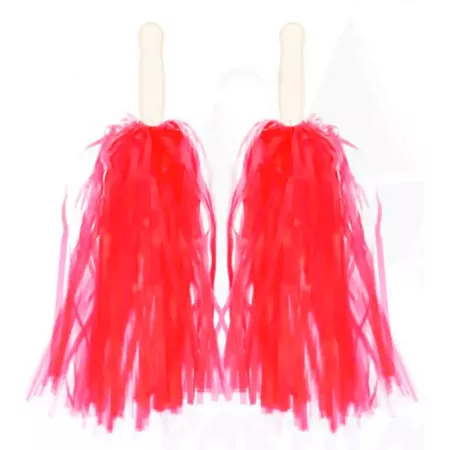 Pompones de animadora de plástico, deporte, complemento de disfraz, carnaval, halloween, cosplay, fiesta, baile, adulto, 34 cm,