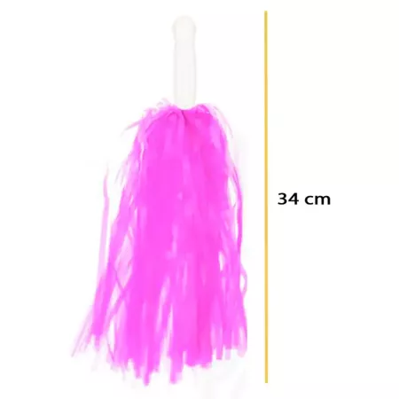 Pompones para animadora, plástico, deporte, complemento de disfraz, carnaval, halloween, cosplay, fiesta, baile, adulto, 34 cm,