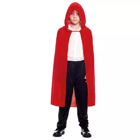 Capa Infantil Roja con Capucha 90 cm para Disfraces Carnaval