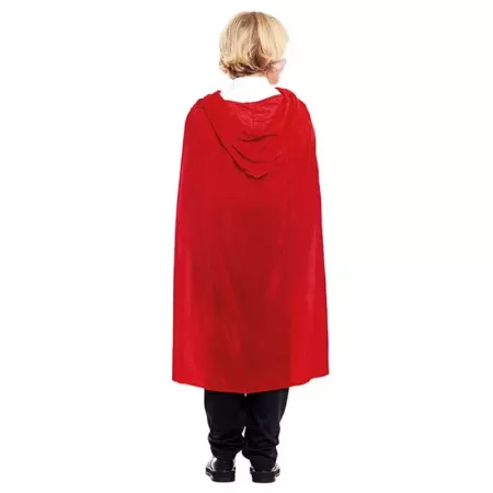 Capa Infantil Roja con Capucha 90 cm para Disfraces Carnaval