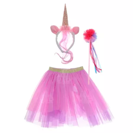 Set Infantil Unicornio Lila con Tutú y Diadema para Niñas