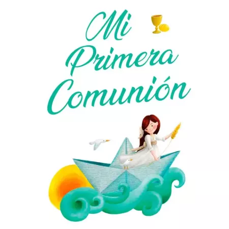 Álbum Primera Comunión niña Barco con 7 hojas y recuerdos