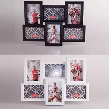 Multimarco de plástico, 6 fotos, marco múltiple para fotografías de 14 x 9 cm, portafotos, decoración del hogar, paisajes, recue