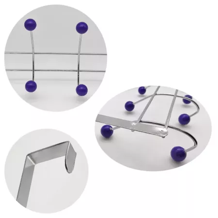 Perchero para puerta, 4 ganchos, hierro y resina, colgador de ropa metálico para baño, dormitorio, cocina, gabinete, cajón, 17 x