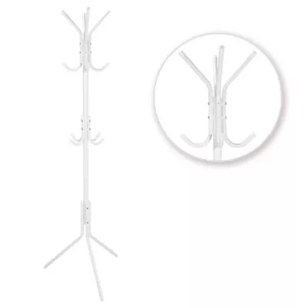 Tradineur - Perchero metálico de pie, 12 ganchos, soporte minimalista para abrigos, sombreros, bolsos, recibidor, oficina, hogar Tradineur - Perchero metálico de pie, 12 ganchos, soporte minimalista para abrigos, sombreros, bolsos, recibidor, oficina, hogar
