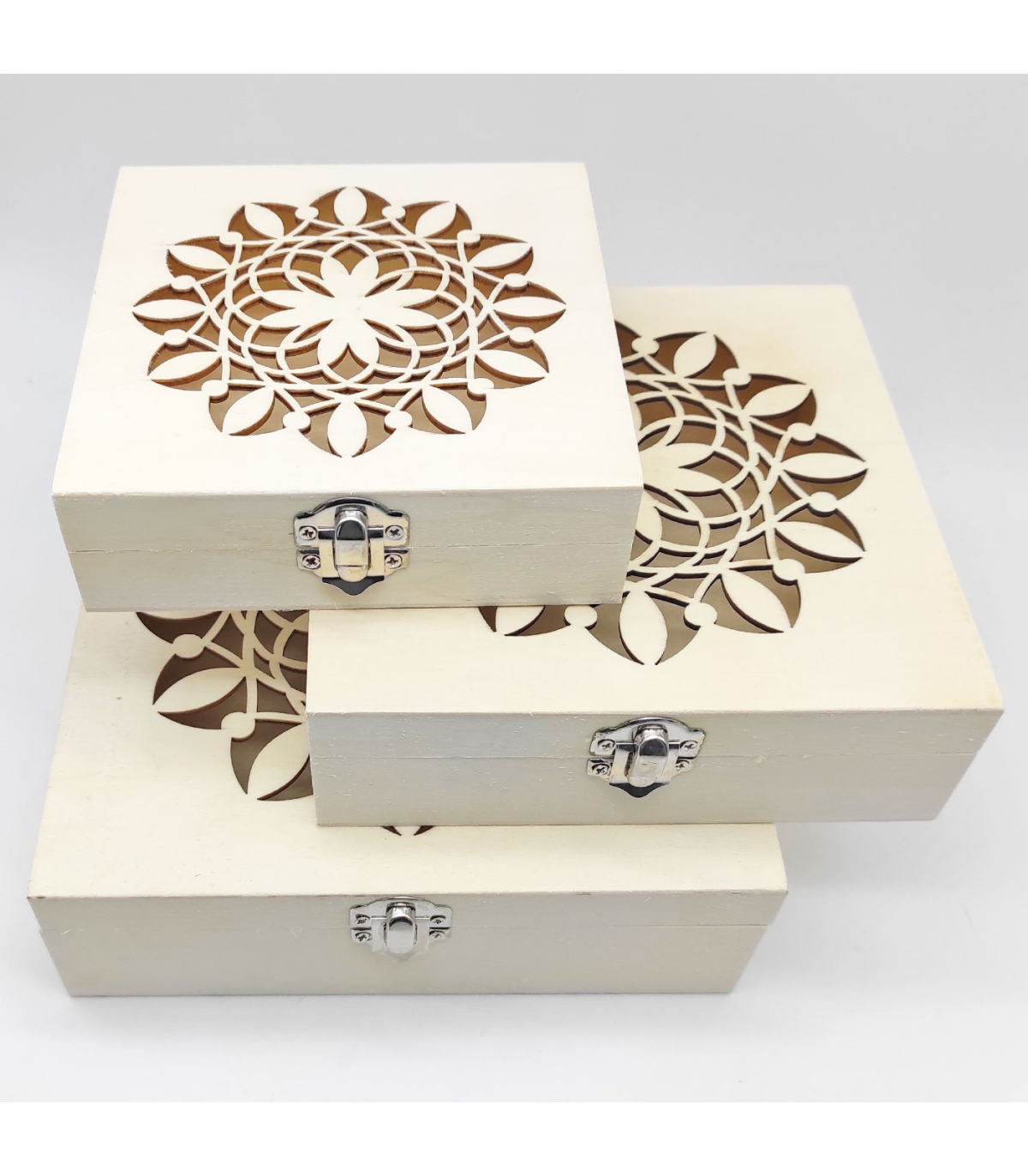 Caja De Almacenamiento De Madera Grande Caja De Madera Decorativa Con Tapa  Con