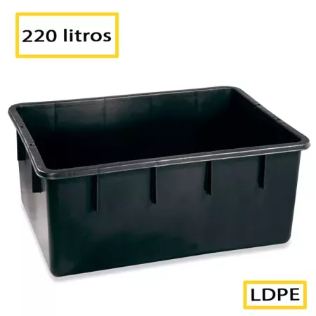 Tradineur - Cubo de plástico rectangular para mortero, tina, depósito, tanque, barreño, contenedor de agua para riego, construcc Tradineur - Cubo de plástico rectangular para mortero, tina, depósito, tanque, barreño, contenedor de agua para riego, construcc