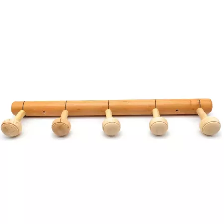 Tradineur - Perchero de madera 5 pomos para pared, soporte clásico de abrigos, sombreros para recibidor, dormitorio, 5 x 55 x 10 Tradineur - Perchero de madera 5 pomos para pared, soporte clásico de abrigos, sombreros para recibidor, dormitorio, 5 x 55 x 10