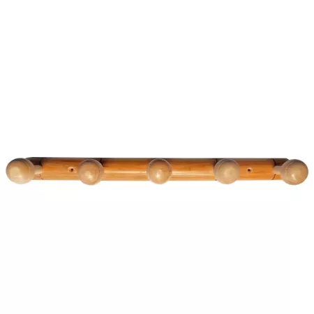 Tradineur - Perchero de madera 5 pomos para pared, soporte clásico de abrigos, sombreros para recibidor, dormitorio, 5 x 55 x 10 Tradineur - Perchero de madera 5 pomos para pared, soporte clásico de abrigos, sombreros para recibidor, dormitorio, 5 x 55 x 10