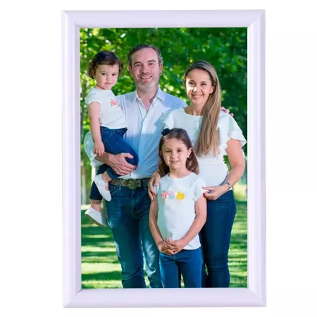 Portafotos PVC Blanco 10x15 cm con Soporte para Oficina y Hogar Portafotos PVC Blanco 10x15 cm con Soporte para Oficina y Hogar