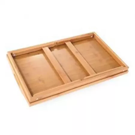 Mesa bandeja plegable de bambú ecológico con asas 50x30 cm Mesa bandeja plegable de bambú ecológico con asas 50x30 cm