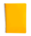 Tradineur - Cuaderno A4 con hojas en blanco, lisas, encuadernación de espiral y tapa dura, libreta tamaño folio, bloc de notas con anilla, 80 hojas, 31 x 21,3 cm, color aleatorio