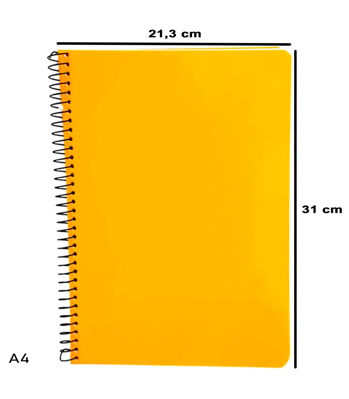 Cuaderno Folio Blanco A4 Tradineur - Cuaderno A4 con hojas en blanco, lisas, encuadernación de  espiral y tapa dura, libreta tamaño folio, bloc de notas c