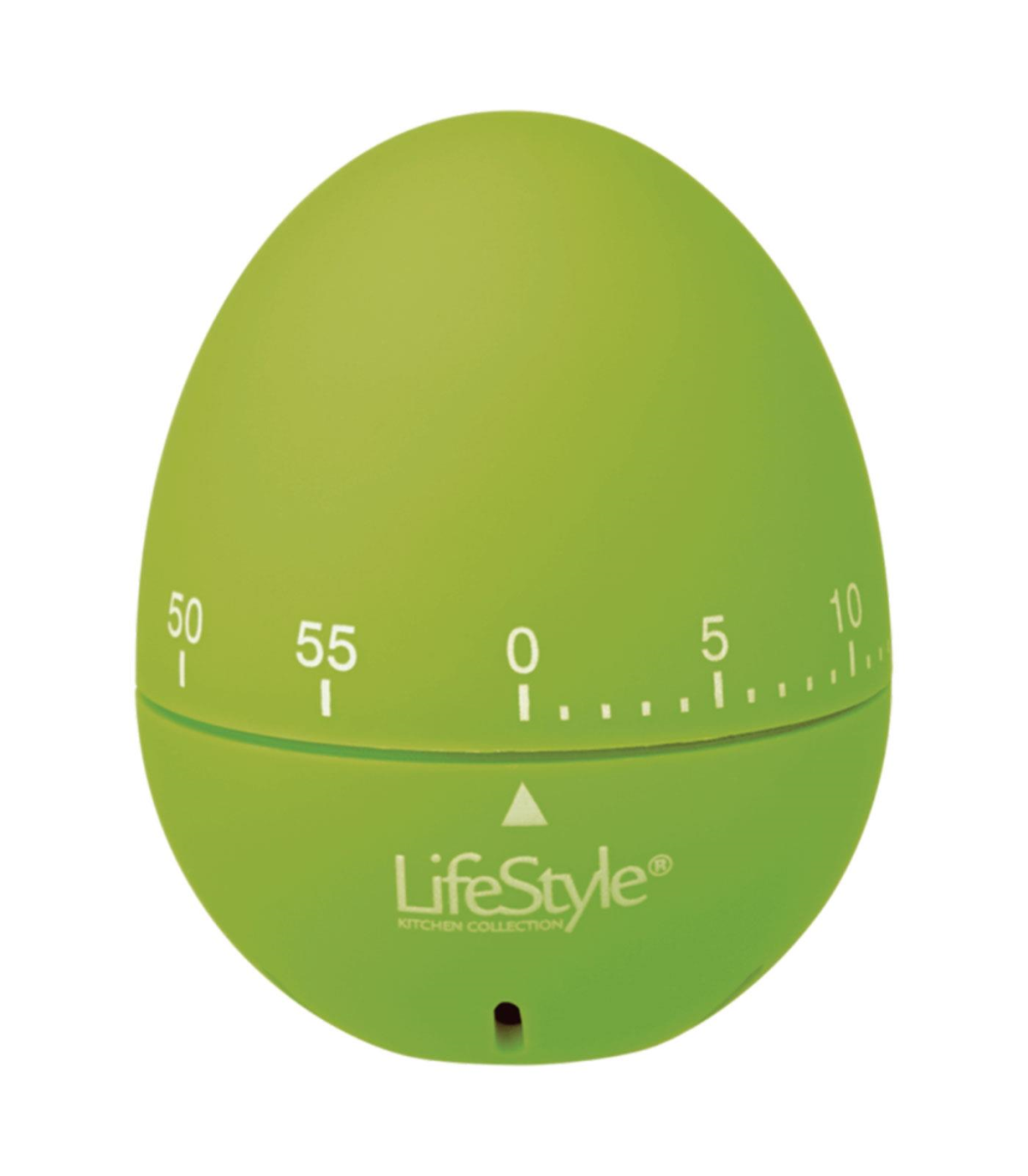 Temporizador analógico de cocina de silicona, máximo 59 minutos, verde, 7 x  5,5 cm, diseño con forma de huevo, cronómetro mecáni