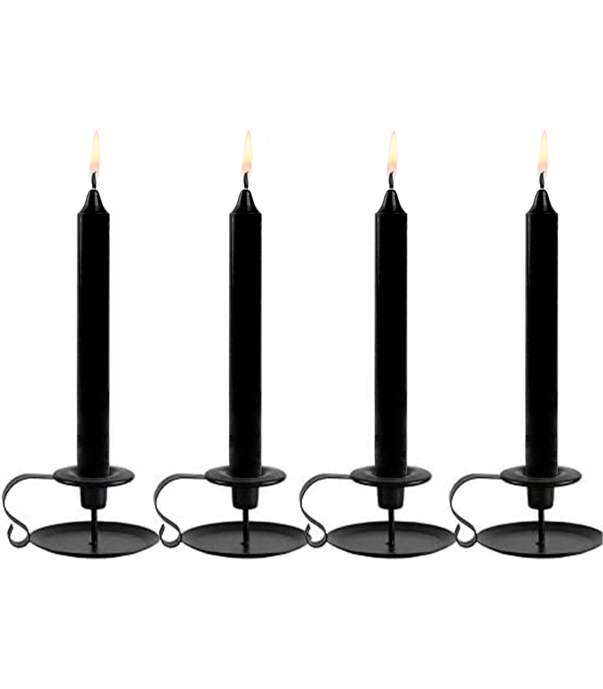 Tradineur - Pack de 4 velas alargadas, cirios de mesa cilíndricos, parafina  y mecha de algodón, sin perfume, rituales y ceremoni