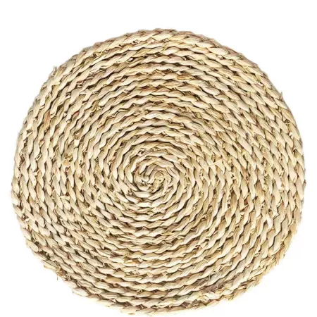 Salvamanteles redondo de paja antideslizante 30 cm, 2 colores Salvamanteles redondo de paja antideslizante 30 cm, 2 colores