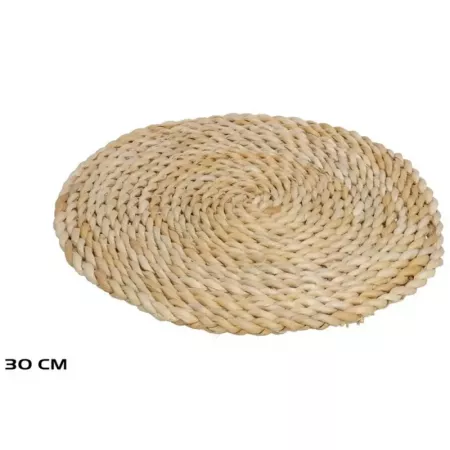 Salvamanteles redondo de paja antideslizante 30 cm, 2 colores Salvamanteles redondo de paja antideslizante 30 cm, 2 colores