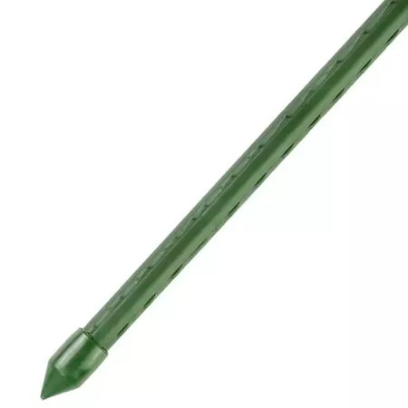 Tradineur - Tutor de hierro plastificado, varilla, guía para plantas, flores, tomates, estaca para jardín, huerto (Verde, 180 cm