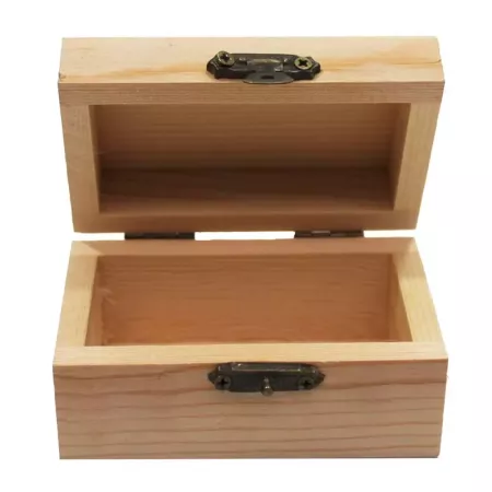 Caja de Madera Natural 5x9x5,5 cm con Cierre Metálico Caja de Madera Natural 5x9x5,5 cm con Cierre Metálico
