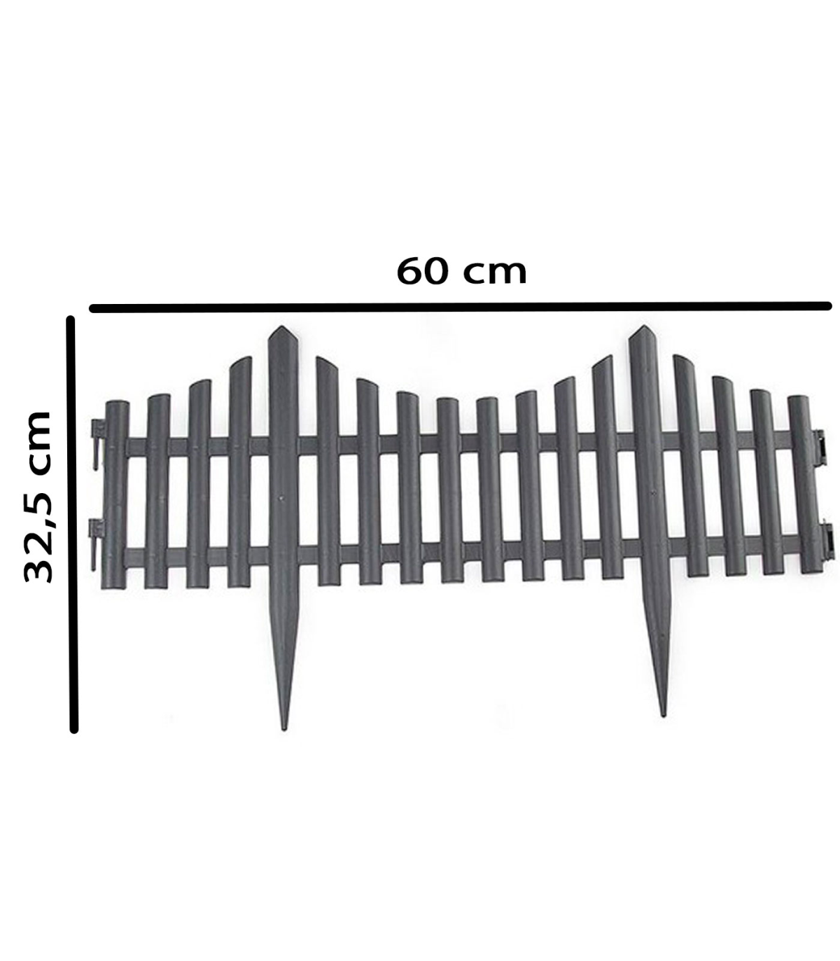 LIZI vallas de 2 piezas de pino blanco antiséptico L102 cm valla de plantas  flexible apto para interior y exterior/césped/jardín/tienda borde