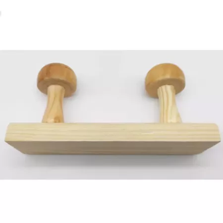 Tradineur - Perchero de madera con 2 pomos y ganchos para pared, soporte para abrigos, sombreros, estilo tradicional, pasillo, d