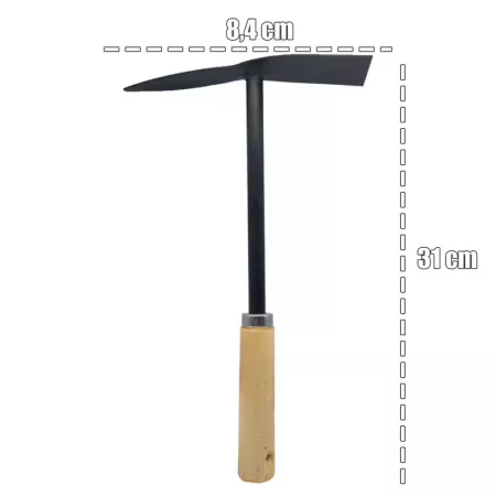 Azada ergonómica de acero con mango de madera 31 cm Azada ergonómica de acero con mango de madera 31 cm