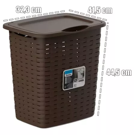 Tradineur - Cesta Pongotodo Clasica - Diseño original - Fabricado en plástico - Cesta de almacenamiento - 44,5 x 41 x 32,3 cm -