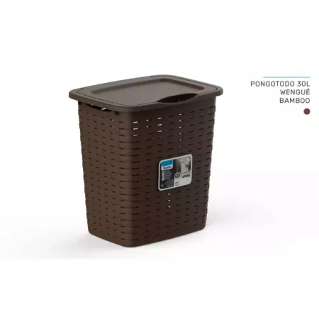 Tradineur - Cesta Pongotodo Clasica - Diseño original - Fabricado en plástico - Cesta de almacenamiento - 44,5 x 41 x 32,3 cm -