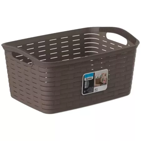 Tradineur - Cesta con asa Clásico - Diseño Original - Fabricado en plástico - Cesta de almacenamiento - 25,5 x 54,5 x 36 cm - Co