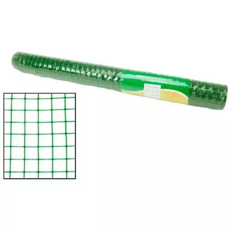 Tradineur - Rollo de malla metálica plastificada cuadrada, valla, cierre de alambre, cercar jardín, gallinero, finca, alta resis