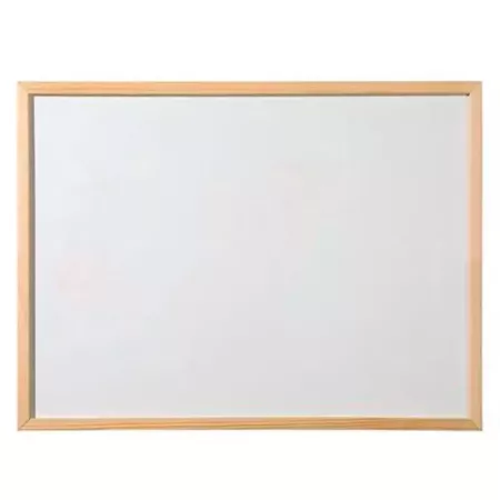 Pizarra Blanca 30x40 cm Marco Madera - Fácil de Borrar