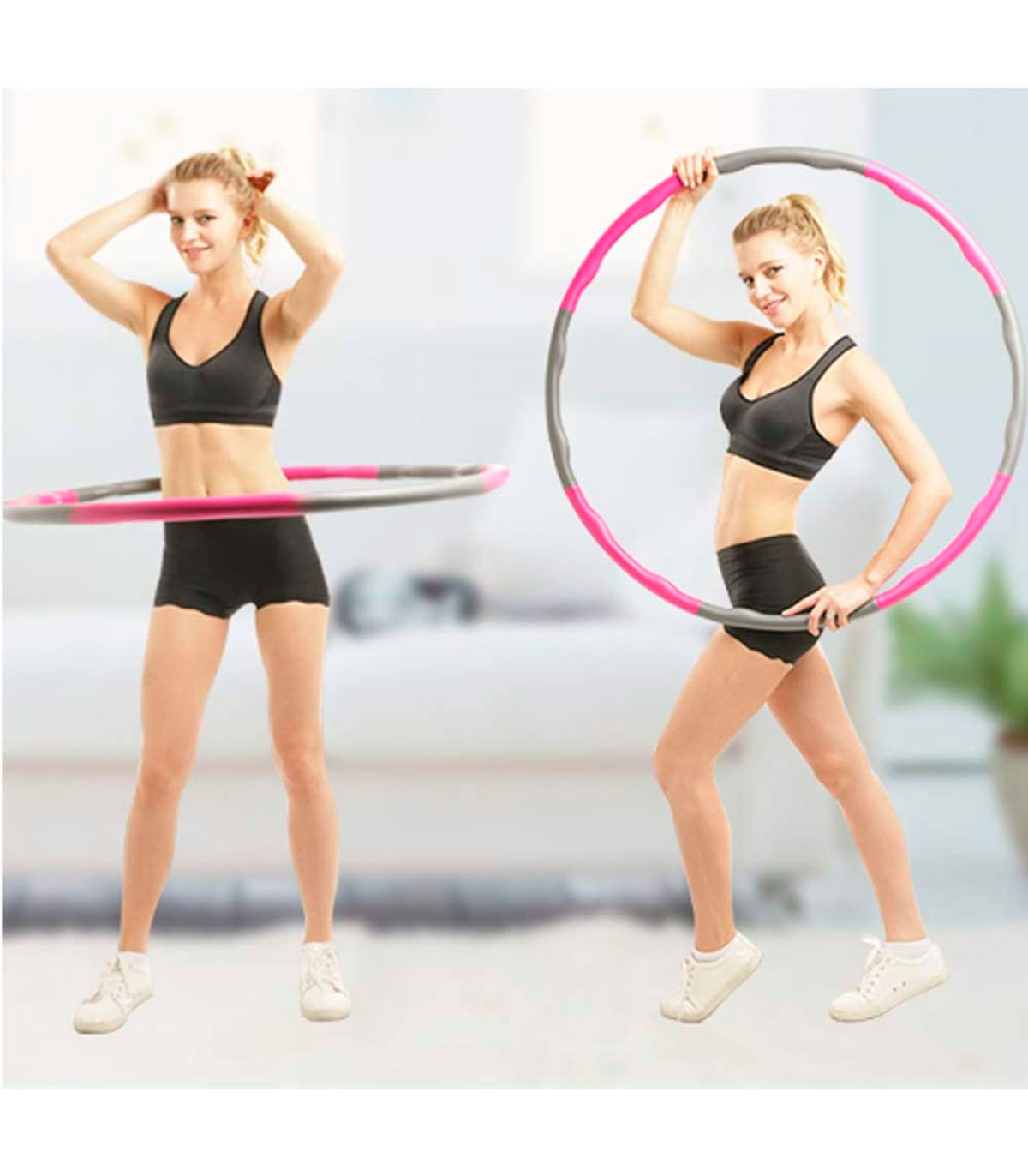 Hula hoop fitness desmontable, aro de ejercicio, 8 secciones de