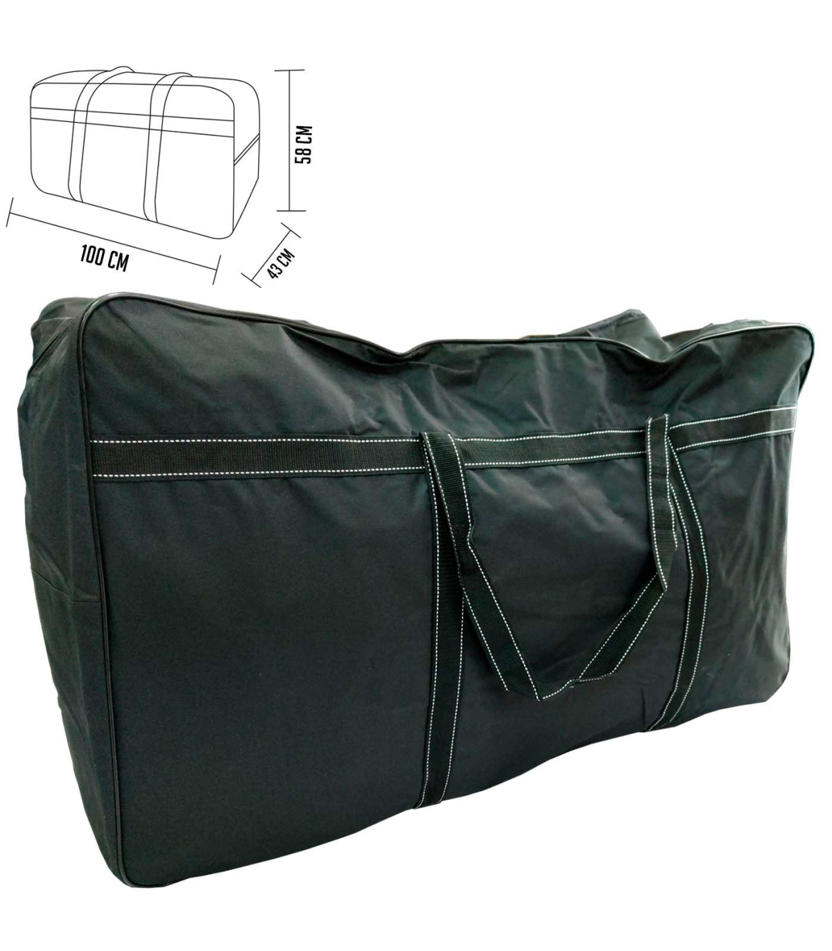 Tradineur - Bolsa de viaje de tela con asas y correa de hombro - Fabricado  en Poliéster - bolsillo con cremallera, plegable, lig
