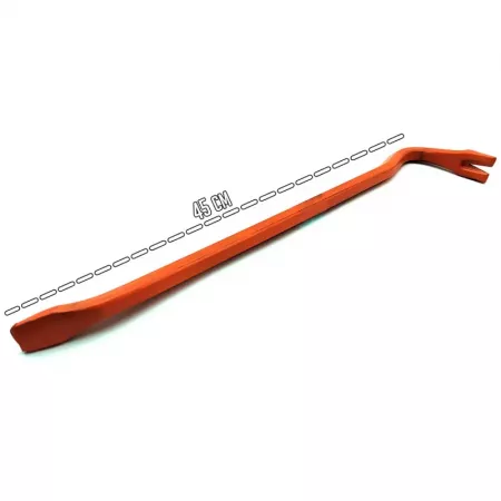 Palanca pata de cabra de 45x1.6 cm, roja con doble extremo