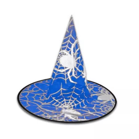 Tradineur - Gorro de bruja - Diseño de araña - Sombrero de maga, hechicera, disfraz carnaval, Halloween, fiestas - Diámetro 39 c