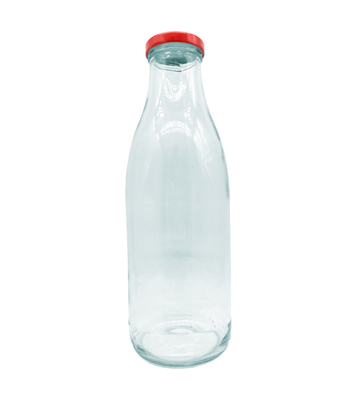 Botella vidrio de 1 litro X22 unidades con tapas jugo tipo lechera - CRISTAL  PACK®