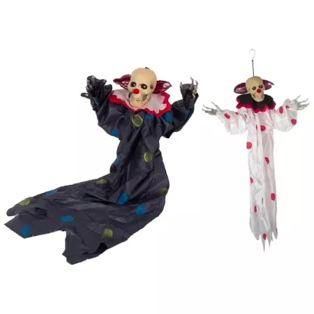 Tradineur - Fantasma de Halloween para colgar con luces LED - Diseño clásico - Decoración y complementación para Halloween - Lon