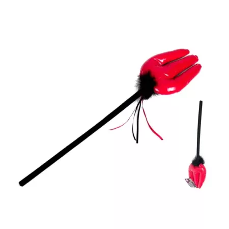 Tradineur - Tridente demoniaco acorchado - Fabricado en plástico y cuero - Apto para jóvenes y adulto - Complementos para carnav