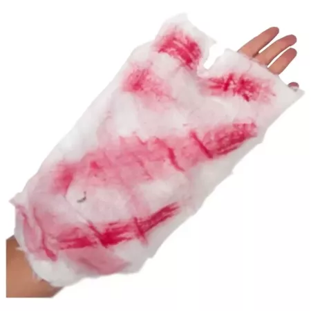Tradineur - Clásico vendaje ensangrentado para Halloween - Apto para niños y adultos - Ideal para combinar con disfraces para fi