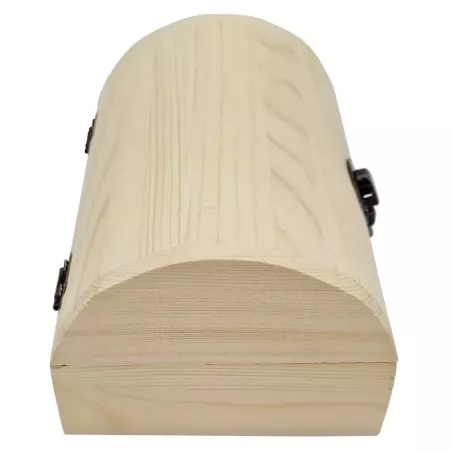 Tradineur - Caja de madera con tapa redonda, madera natural, cierre metálico, almacenaje joyas, manualidades, decoración, 6,8 x Tradineur - Caja de madera con tapa redonda, madera natural, cierre metálico, almacenaje joyas, manualidades, decoración, 6,8 x