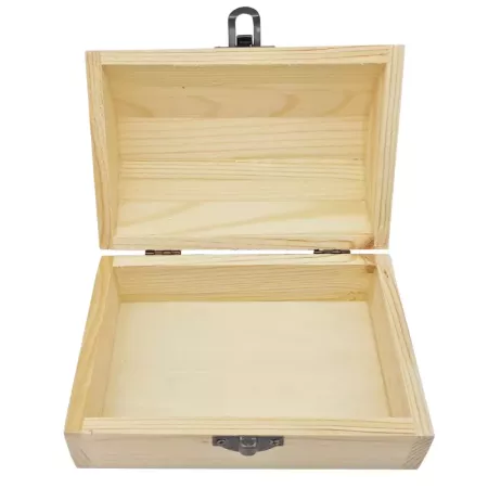 Tradineur - Caja de madera con tapa redonda, madera natural, cierre metálico, almacenaje joyas, manualidades, decoración, 6,8 x Tradineur - Caja de madera con tapa redonda, madera natural, cierre metálico, almacenaje joyas, manualidades, decoración, 6,8 x