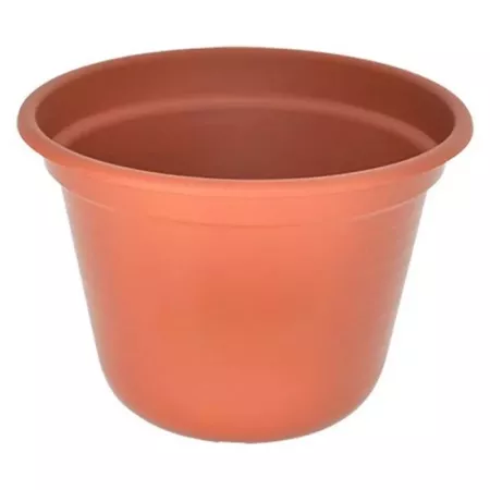 Tradineur - Maceta de plástico - Diseño de rayas - Macetero, tiesto para plantas, flores, balcón, terraza, hogar - Ø 40 x 30,5 c