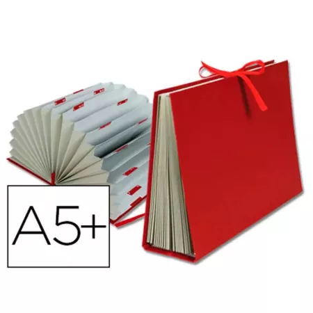 Archivador A5+ rojo burdeos | Organiza documentos con estilo