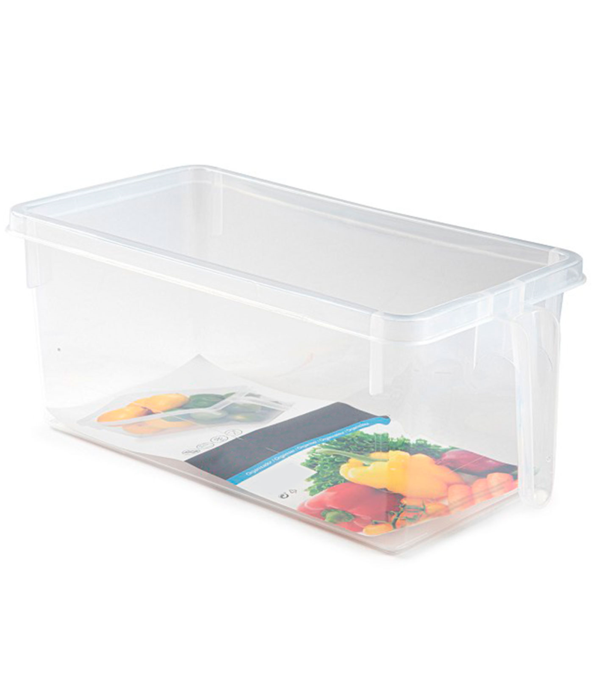 Tradineur - Cajón organizador reutilizable para frigorifico Nº 9 -  Fabricado en plástico - Recipiente de plástico transparente 