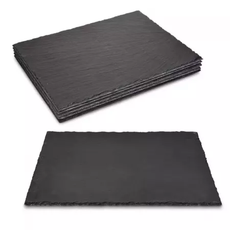 Pack 6 Bandejas de Pizarra Gris Oscuro 20x30 cm - Elegancia Natural Pack 6 Bandejas de Pizarra Gris Oscuro 20x30 cm - Elegancia Natural