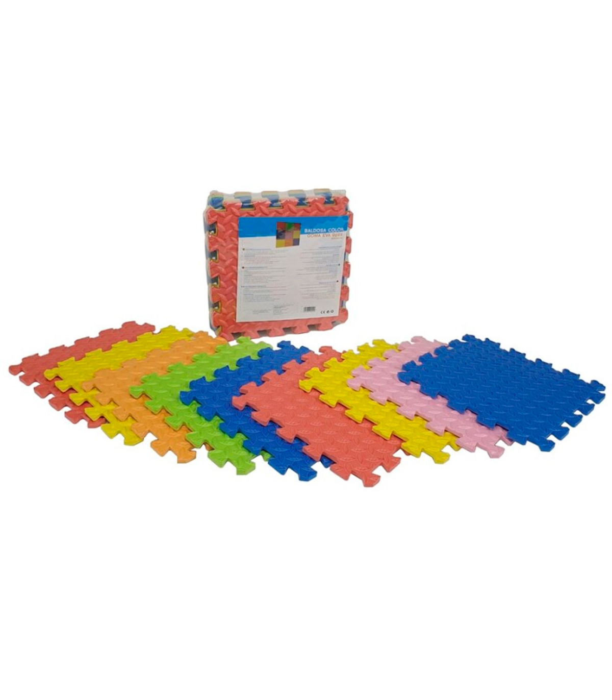 Pack de 9 baldosas de goma eva de colores, esterilla, puzzle para