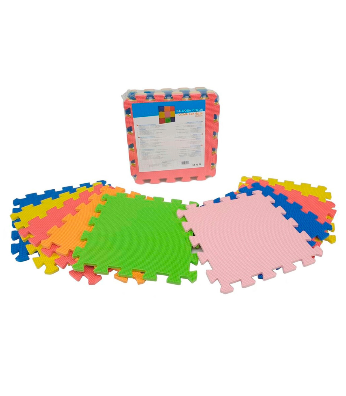 Pack de 9 baldosas de goma eva de colores, esterilla, puzzle para suelo de  gimnasio, alfombrilla de protección, fitness, 31,5 x