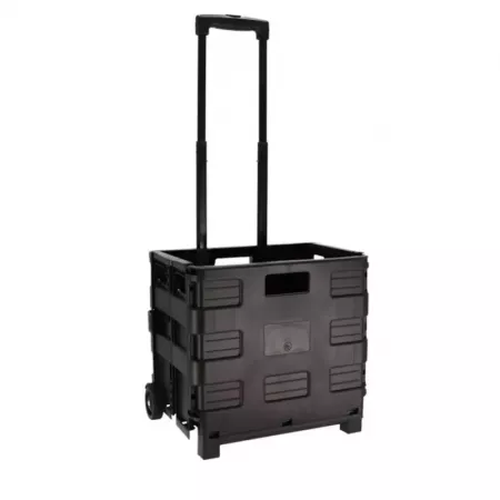 Carro Plegable Negro 25kg - Compacto y Robusto para Viajes Carro Plegable Negro 25kg - Compacto y Robusto para Viajes
