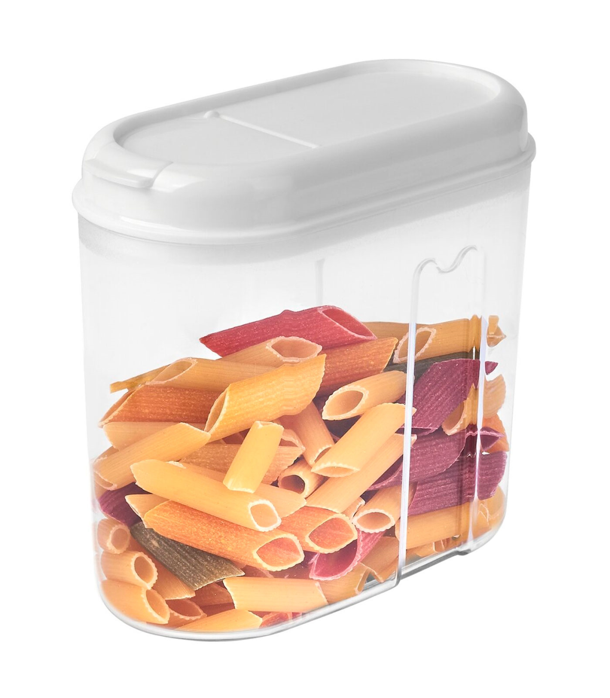Tradineur - Recipiente reutilizable de plástico con tapa, bote de almacenaje,  pasta, legumbres, cereales, frutos secos, café, fa